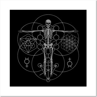 Occult Skeleton Sacred Geometry Posters and Art